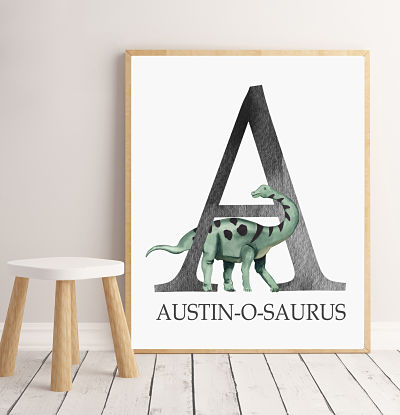 Art Print Dino-Saurus Initial Standard Size
